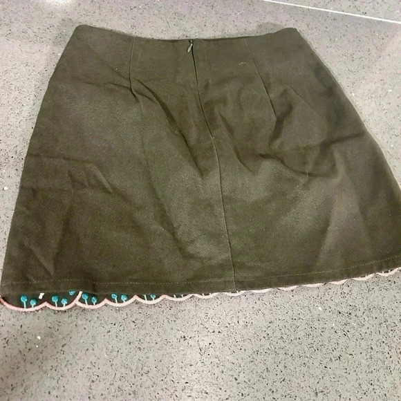 Mi AMI Paris Women's Mini Skirt - Khaki/Multi - XS - Picture 9 of 9